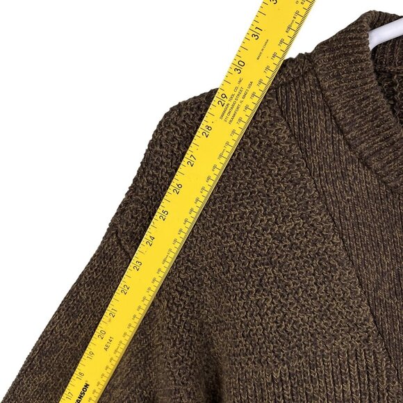 VTG Redhead Mens L Textured Henley Sweater Chocolate Heavyweight Chunky Timeless - Picture 11 of 16